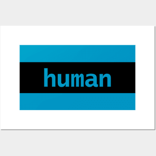 Minimal Typography Human Black Stripe Posters and Art